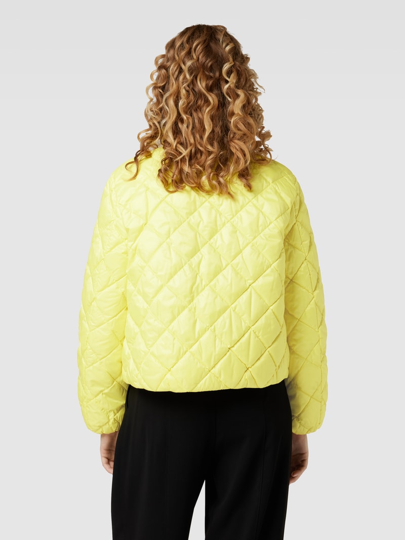 Steppjacke mit Stehkragen in gelb
