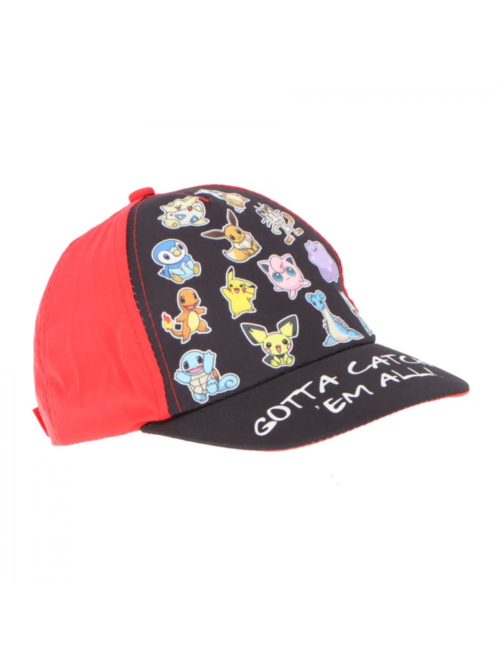Pokémon Kinderkappe Cap Kopfbedeckung Stilvoller Sonnenschutz in Rot günstig kaufen
