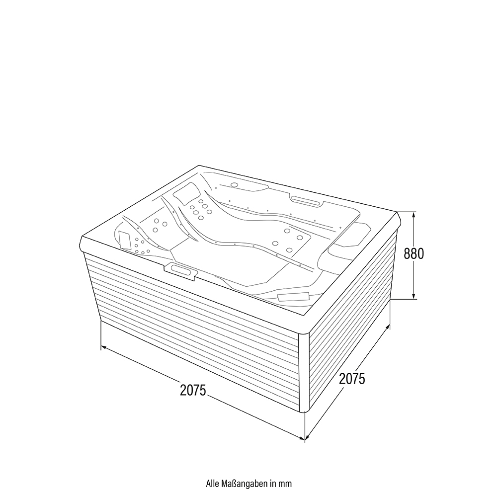 Home Deluxe Outdoor Whirlpool STREAM BIG PURE