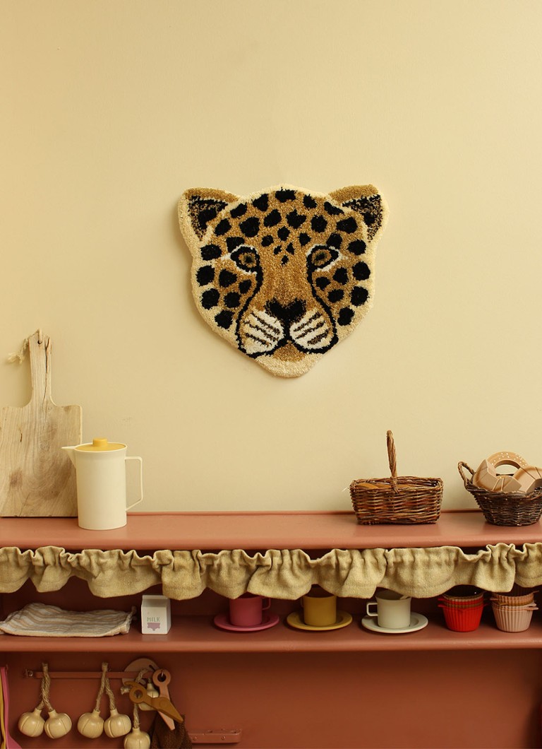 Doing Goods Looney Leopard Head foot rug 32 x 34 cm
