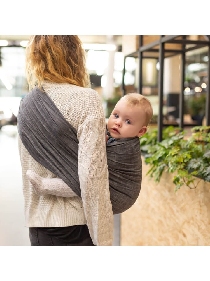 Hoppediz Babytragetuch Ring-Sling in Popeline Denim schwarz günstig kaufen 200 x 70 cm