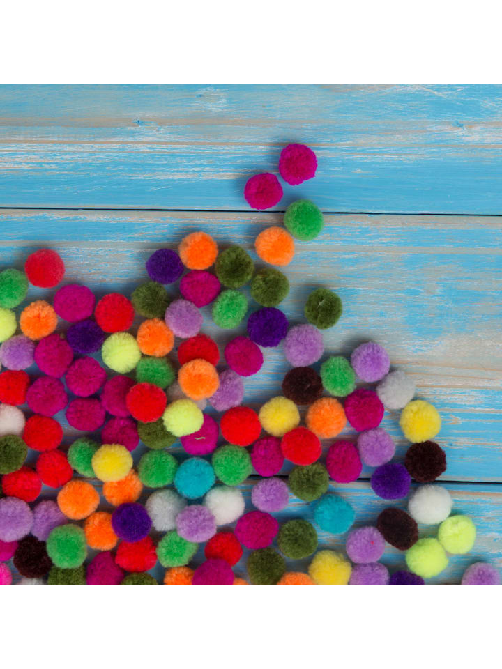 relaxdays 400x Pompons in Bunt - Ø 2 cm günstig kaufen onesize