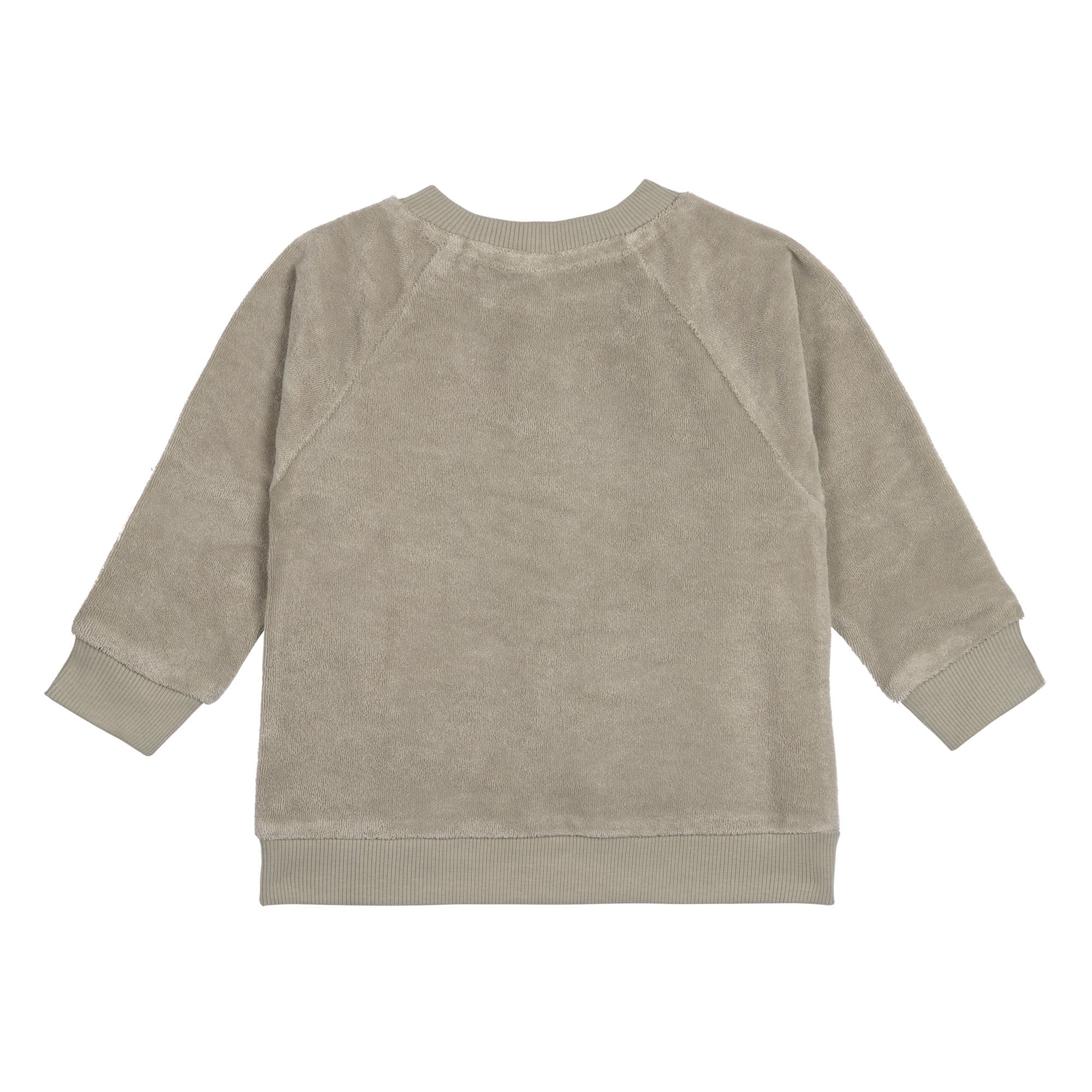 Frottee Sweater Kinder, Oliv