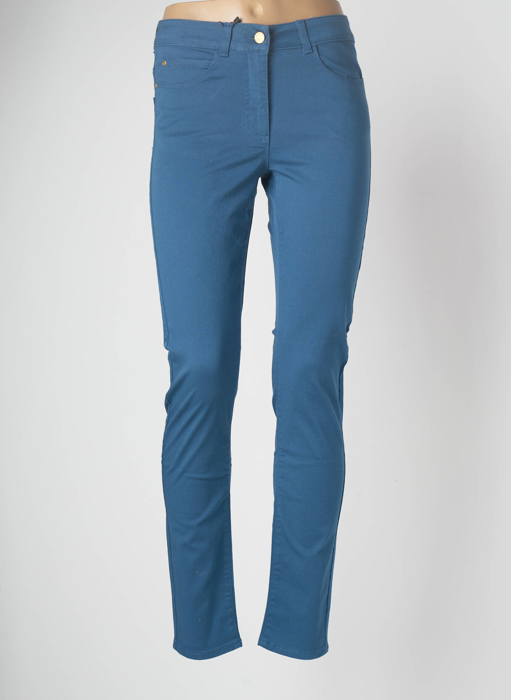 Devernois Jeans Coupe Slim Femme couleur bleu