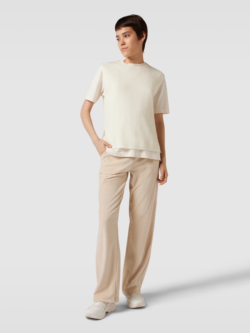 Flared Cut Hose mit elastischem Bund in sand