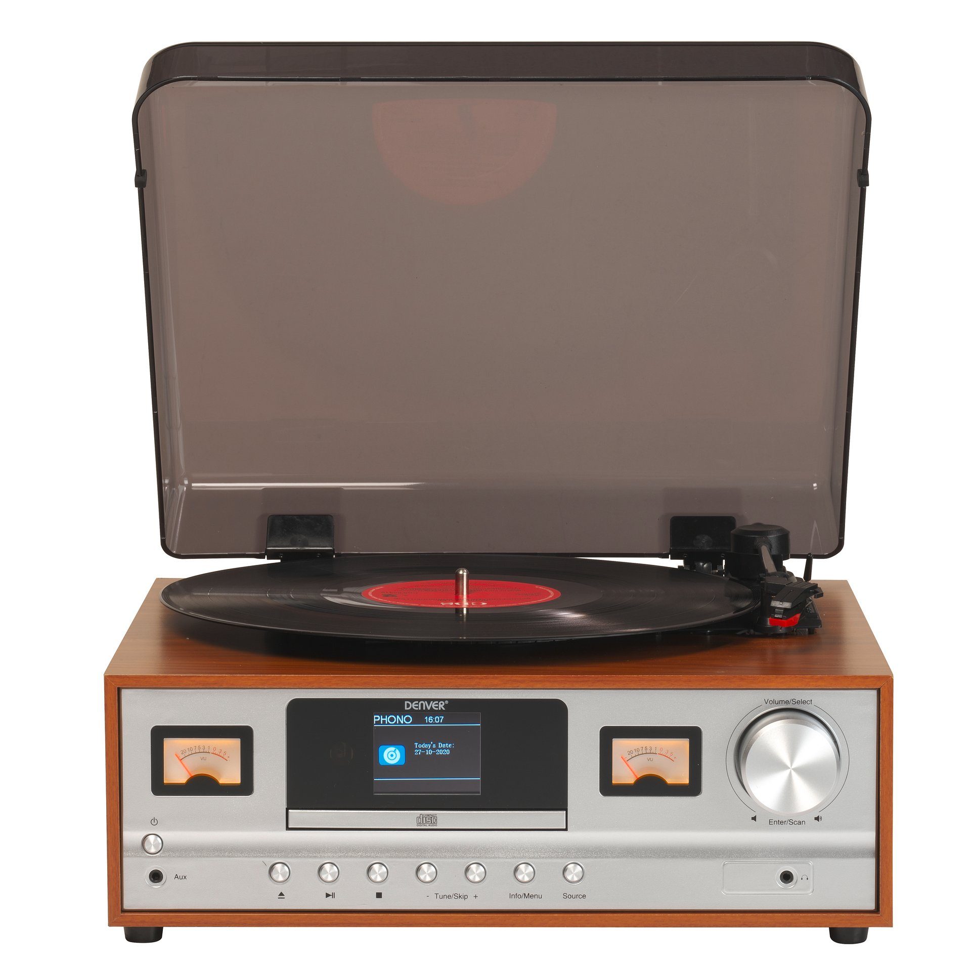 Denver Denver Retro Musiksystem MRD-52 LIGHTWOOD Plattenspieler