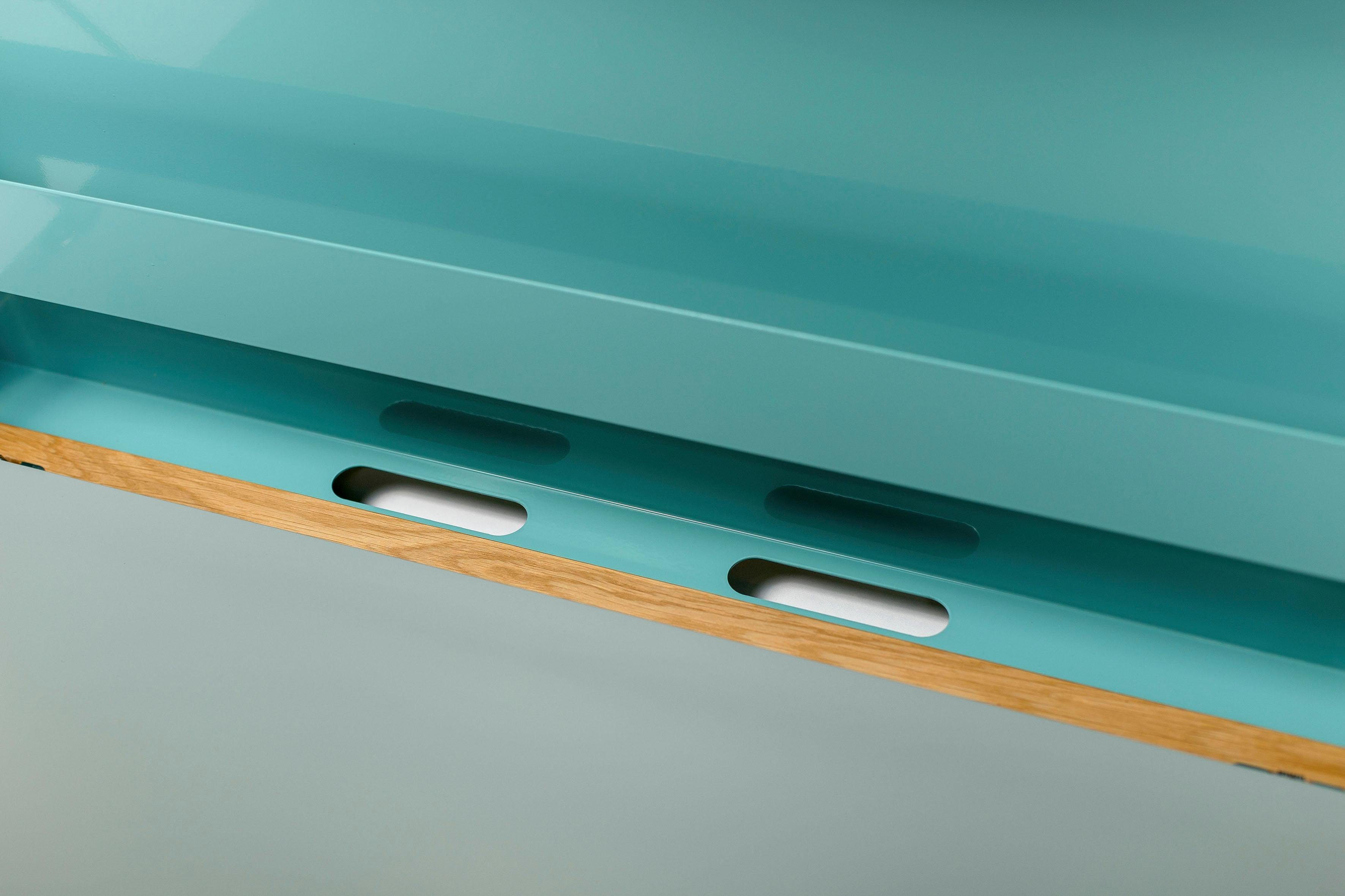 Woodman Klapptisch Brenta, zum aufklappen, platzsparend, Rahmen aus massiver Eiche