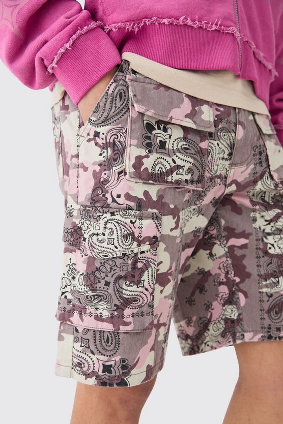 Bandana Camouflage Cargo-Shorts