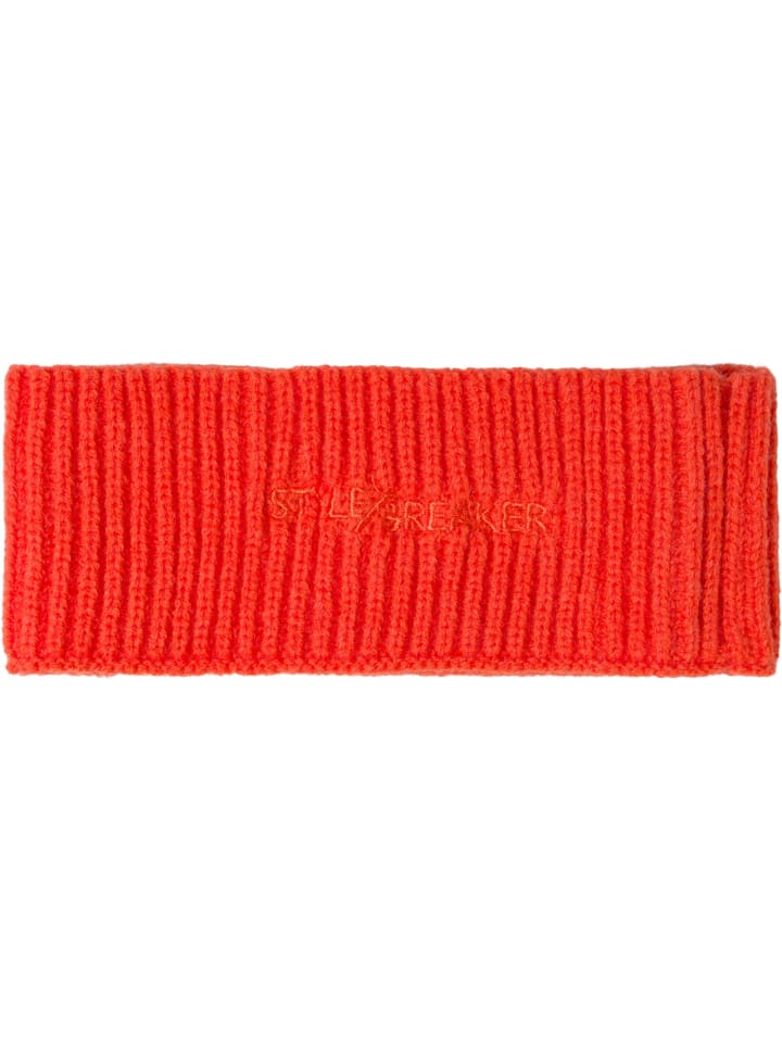 styleBREAKER Strick Stirnband mit Logo in Orange günstig kaufen onesize