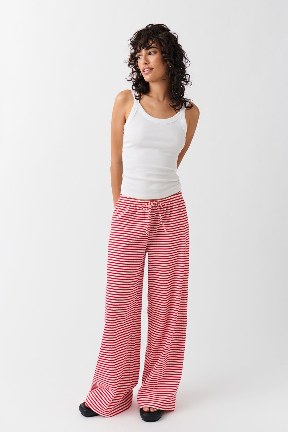 Striped soft trousers