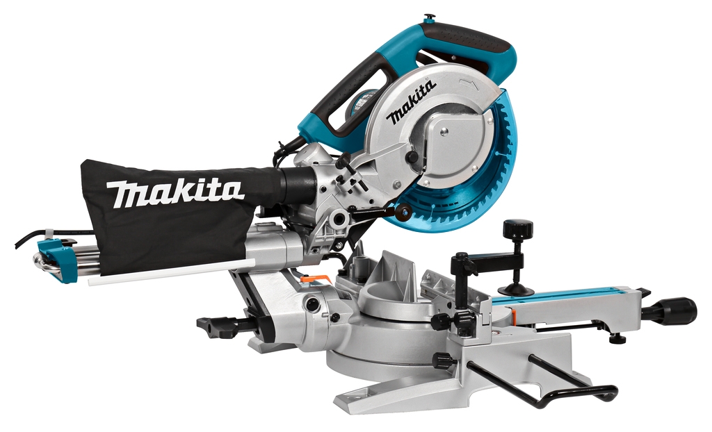 Makita LS0815FLNX Teleskopska kutna pila 216 mm 1400 W + stalak DEBWST06