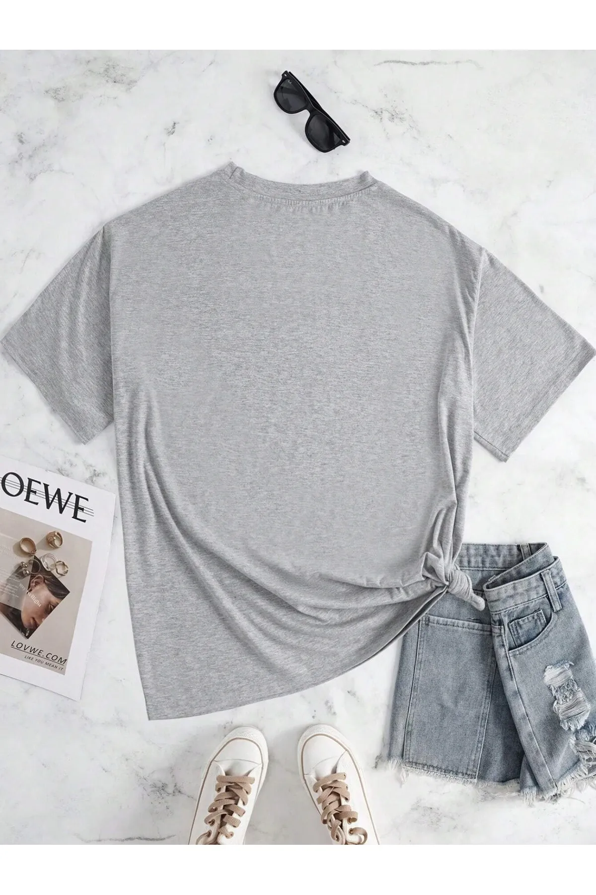 MOONBULL  T-Shirt - Grau - Oversized