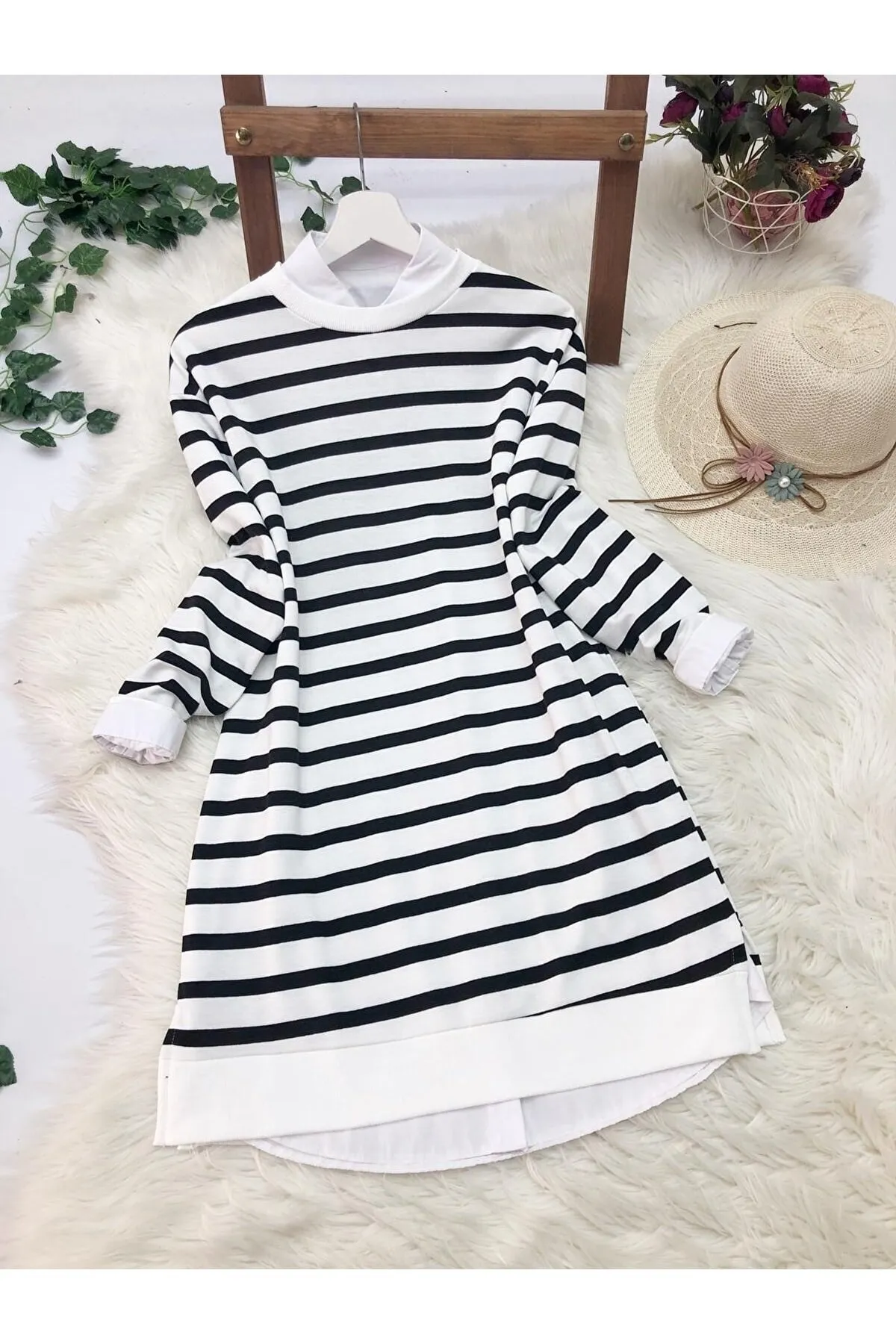 VOLT CLOTHİNG  Tunika mit Streifendetail für Damen
