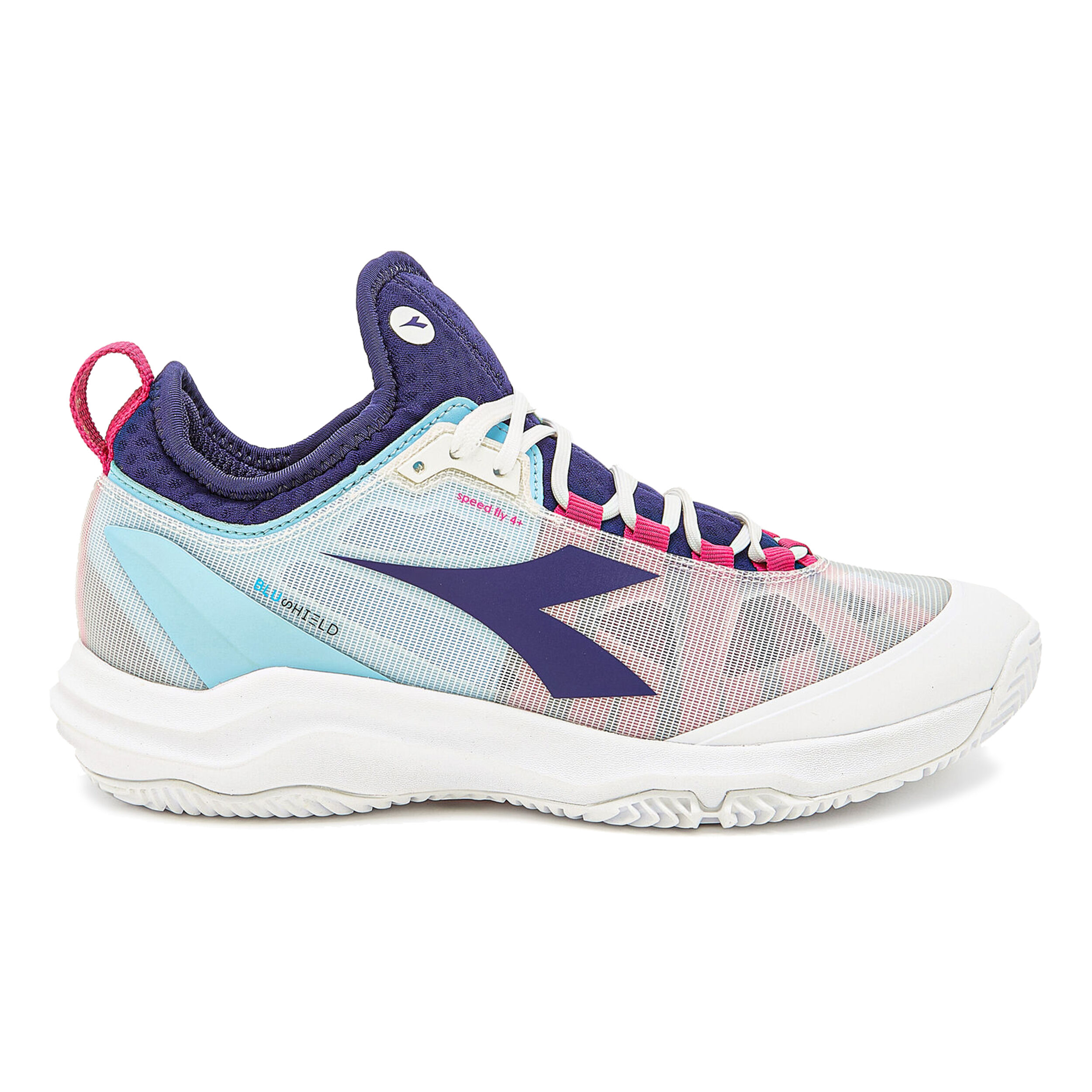 Speed Blushield Fly 4+ Sandplatzschuh Damen - Weiß, Pink