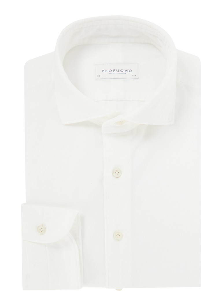 Camicia slim fit Profuomo con colletto all'italiana