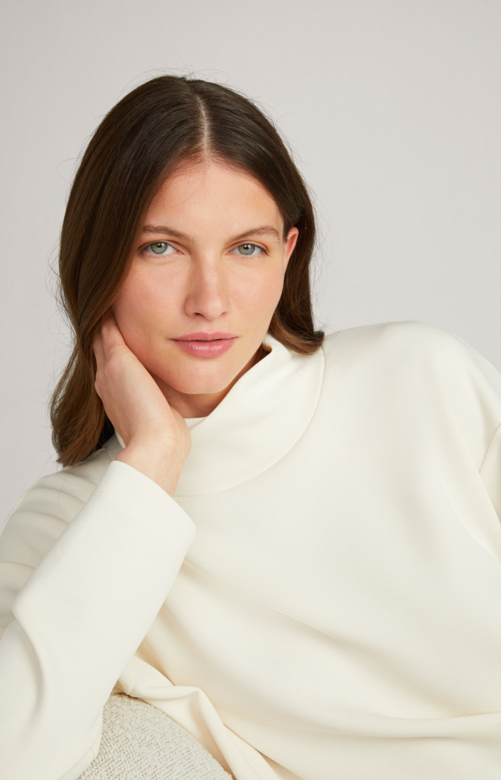 Soft Scuba-Sweat-Shirt in Crème