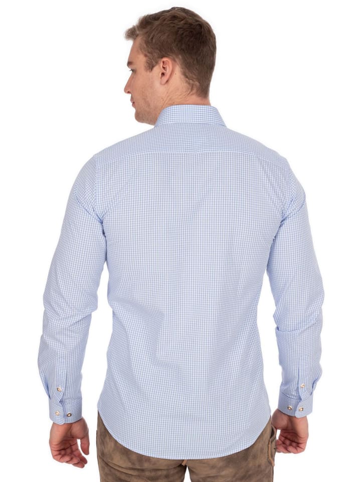 Almsach Karo-Hemd 722LK-CO in hellblau günstig kaufen