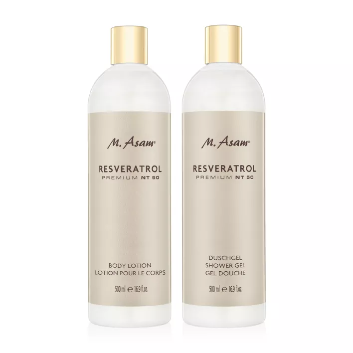 RESVERATROL PREMIUM NT50 Luxus Körperpflege-Set 2-teilig