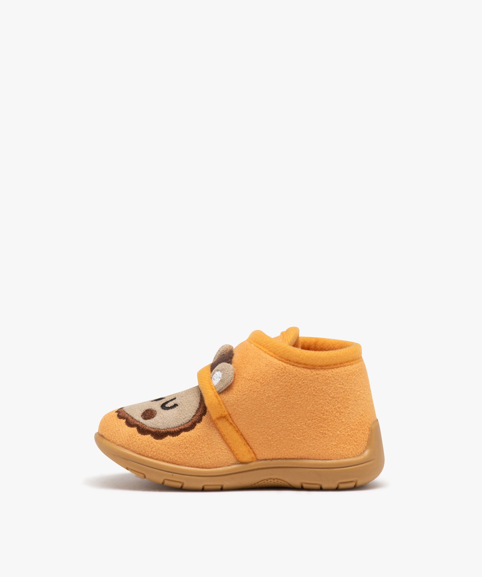 Chaussons bébé Garçon bottillons en velours lion jaune | GEMO