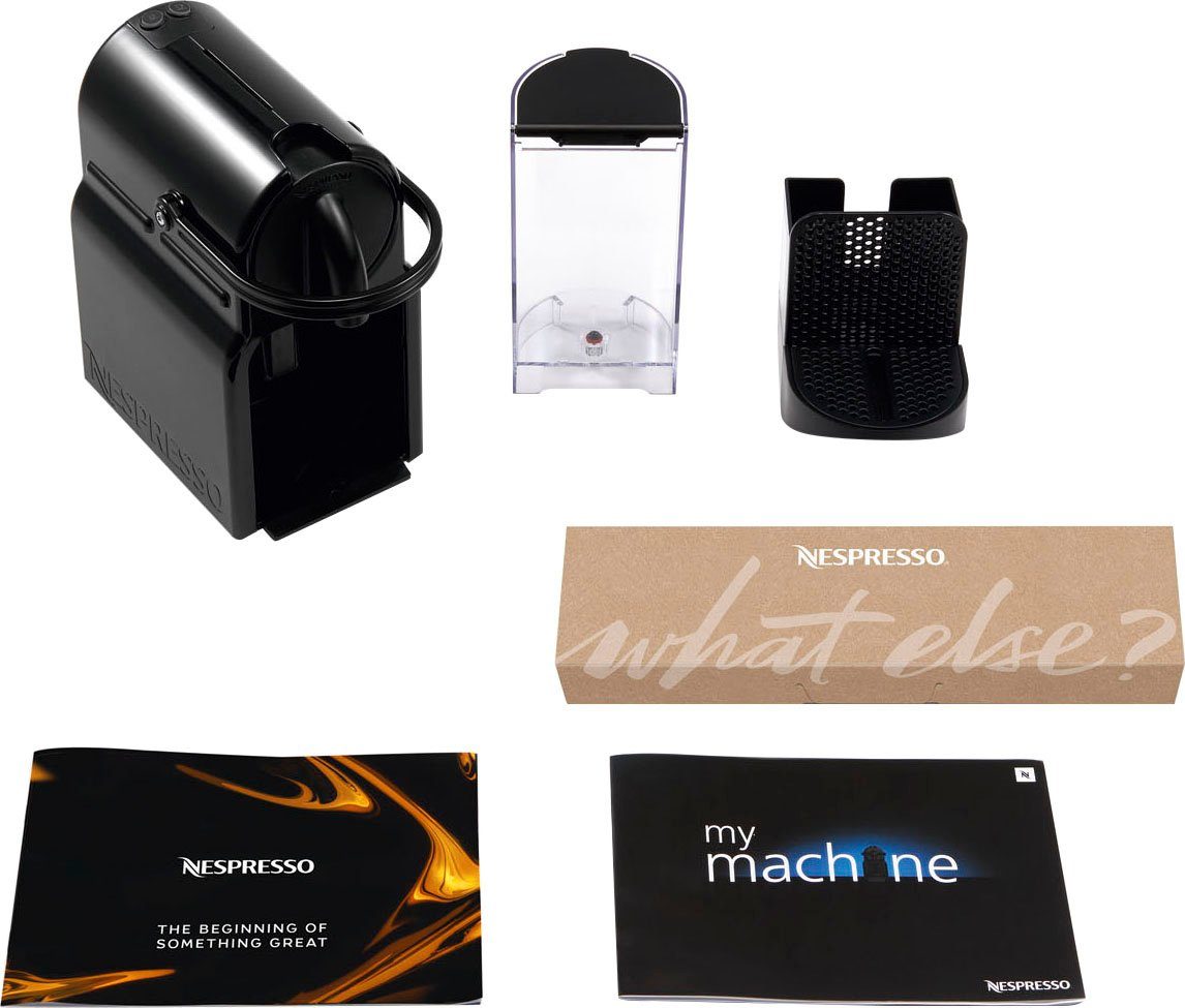 Nespresso Kapselmaschine Inissia EN 80.B von DeLonghi, Black, inkl. Willkommenspaket mit 7 Kapseln