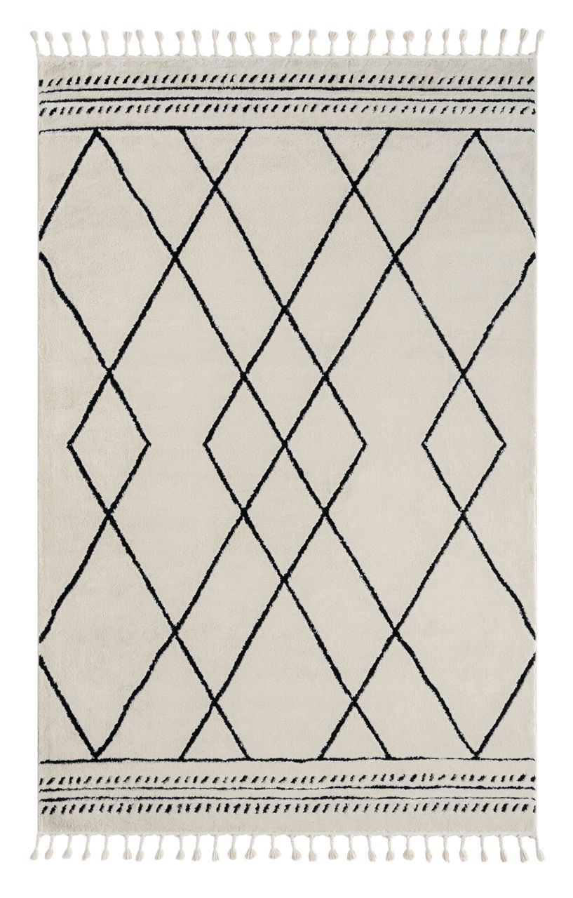 MyFlair Teppich Moroccan Comfort, 200 cm x 290 cm, Farbe weiß, rechteckig, Florhöhe 19mm