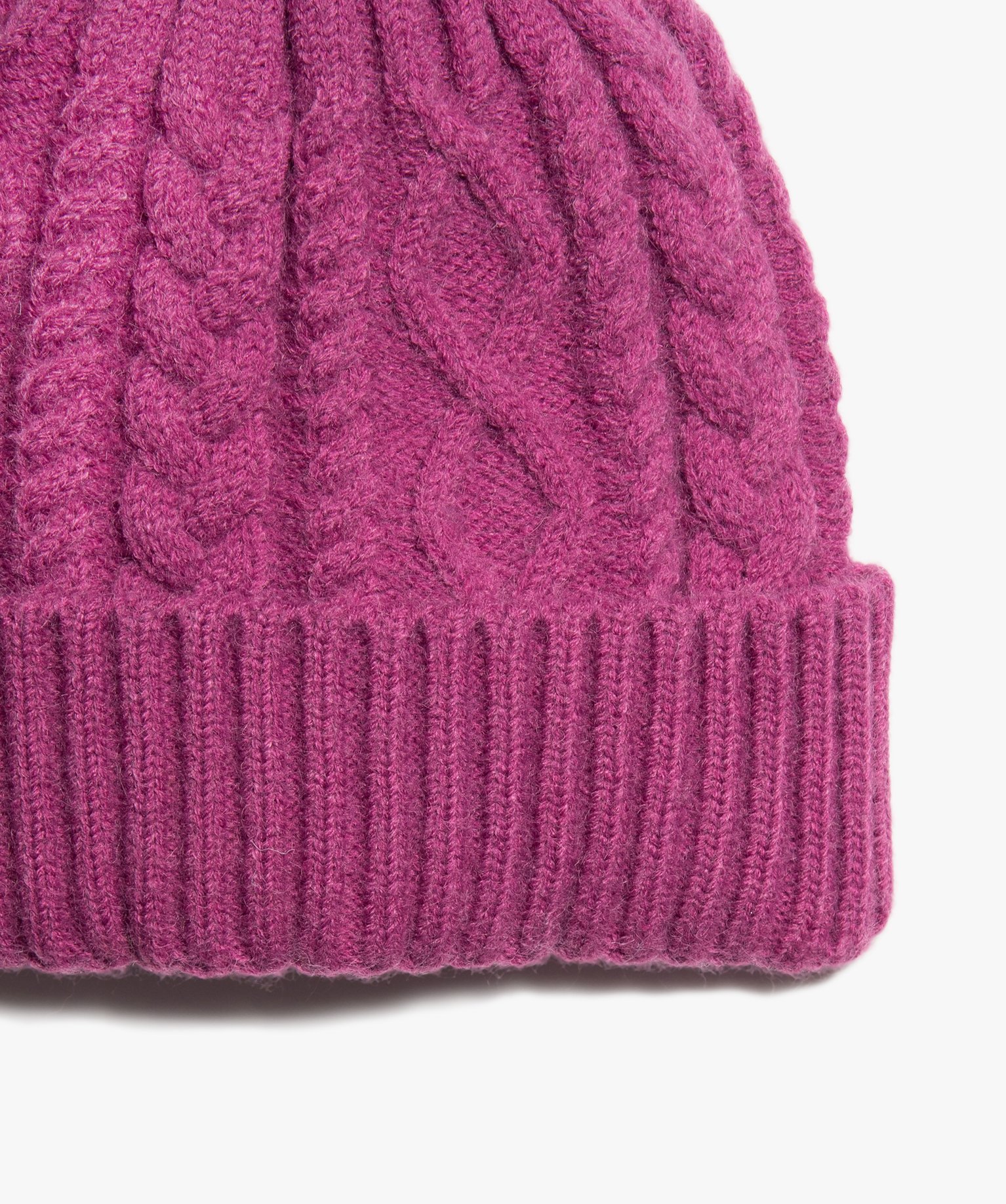 Bonnet femme en grosse maille torsadée rose | GEMO
