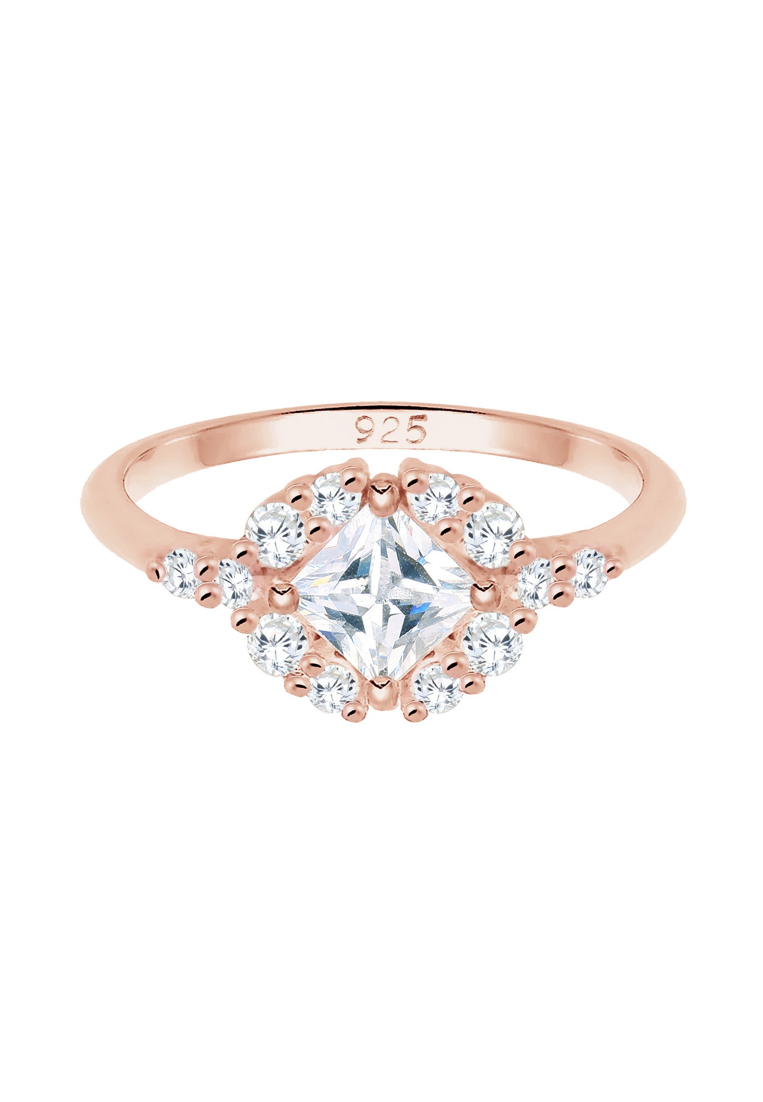 Anello a scatto Elli PREMIUM con cristalli di zirconi - Anello da donna - Argento (925/1000)