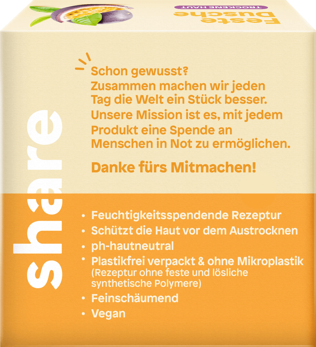 Festes Duschgel Maracuja & Weißer Tee, 60 g