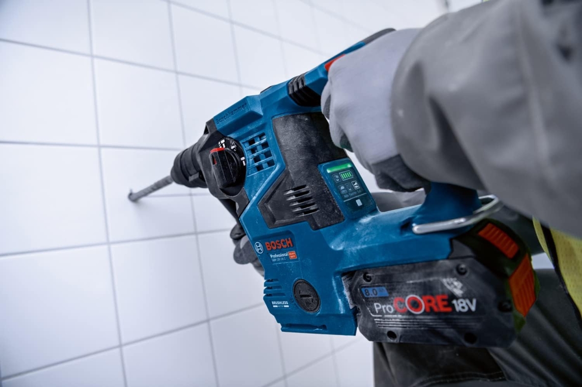Bosch Blue 0611920000 GBH 18V-28 C Kombinationshammer 18V ekskl. batterier og oplader