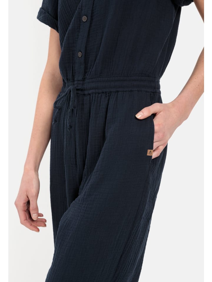 Camel Active Jumpsuit aus sommerlichem Musselin in Blau günstig kaufen