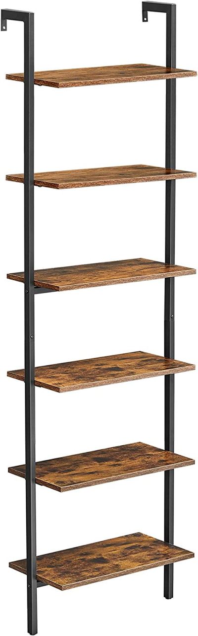 Vasagle Leiterregal, 204.8x60x30cm, Schwarz