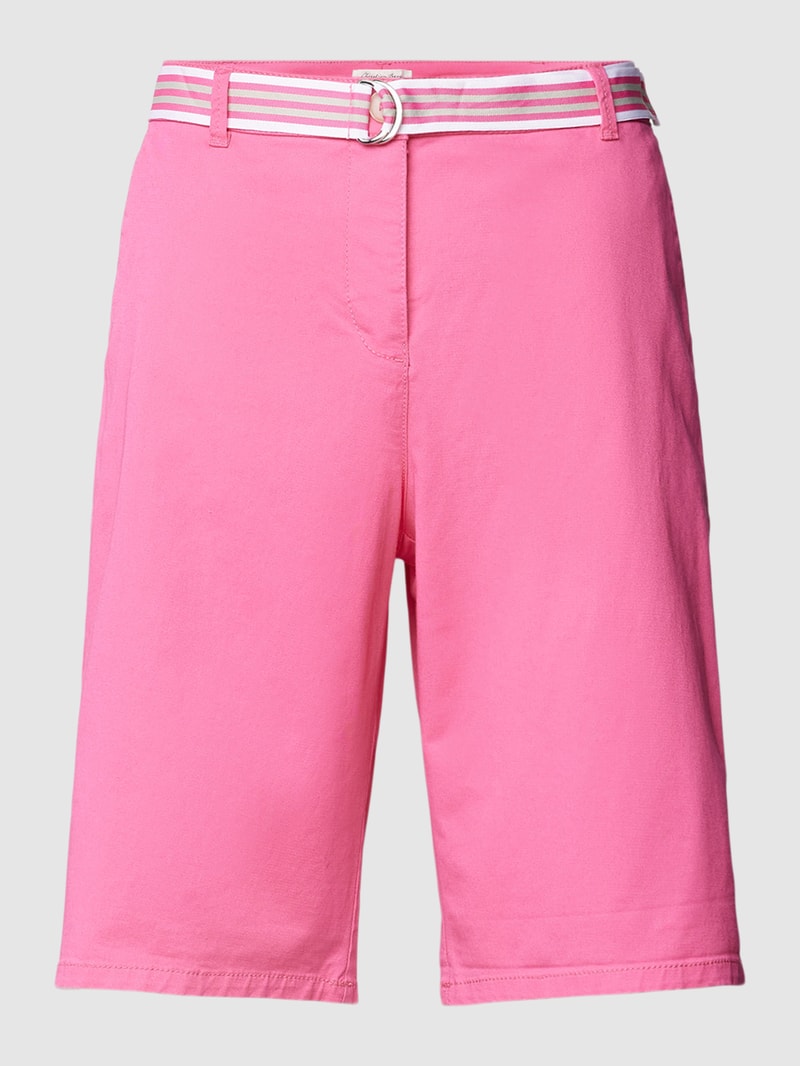 Chino-Shorts mit Leistentasche in pink
