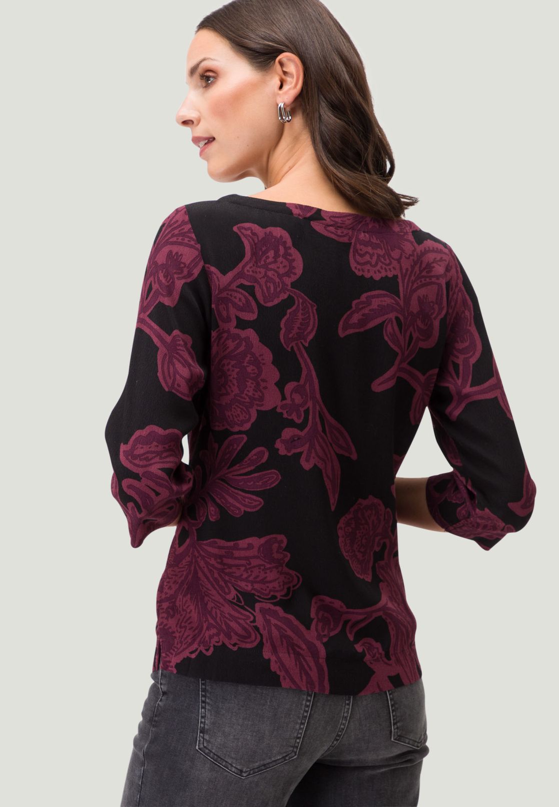 Viskosebluse mit 3/4 Arm