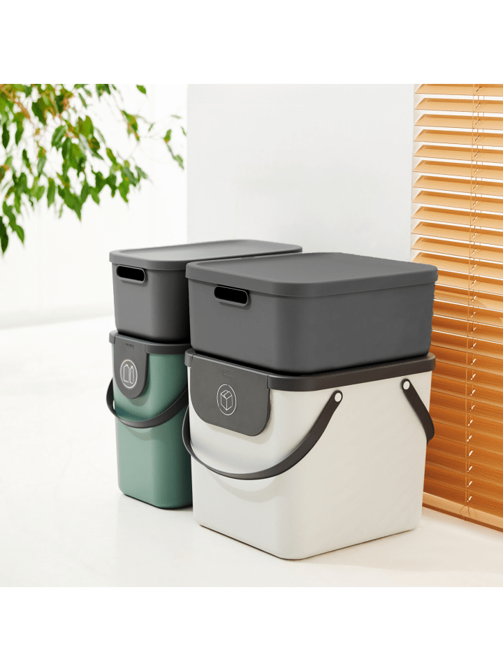 Rotho Albula Light 2er-Set Aufbewahrungskiste 20l in Anthrazit günstig kaufen onesize