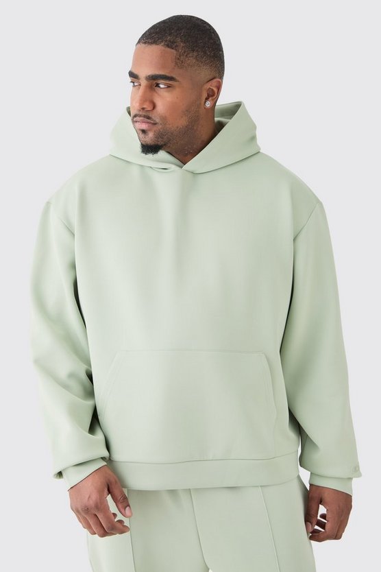 Plus kastiger Oversize Scuba Hoodie