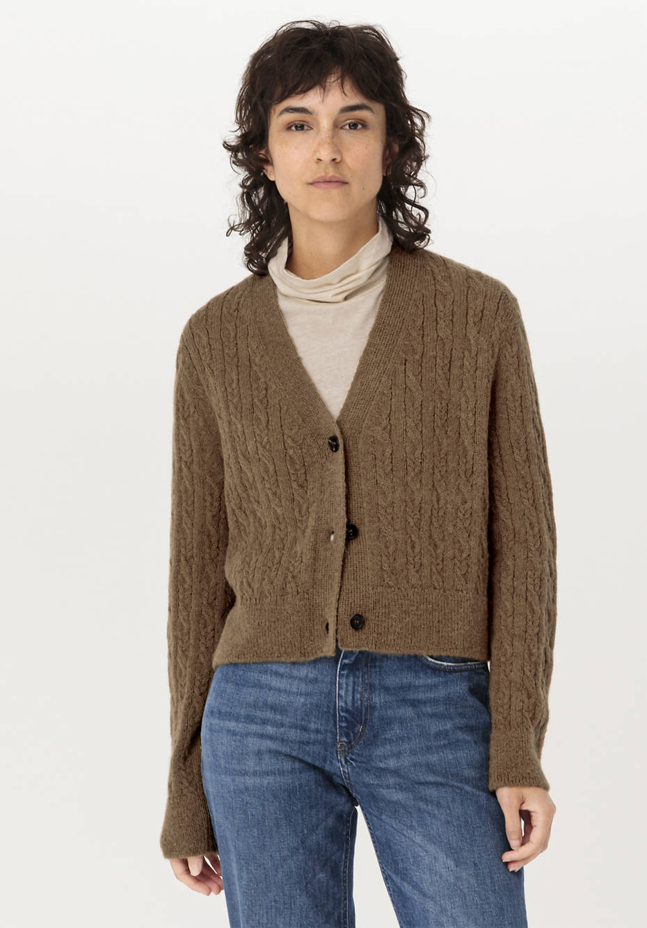 Strickjacke aus reinem Baby-Alpaka