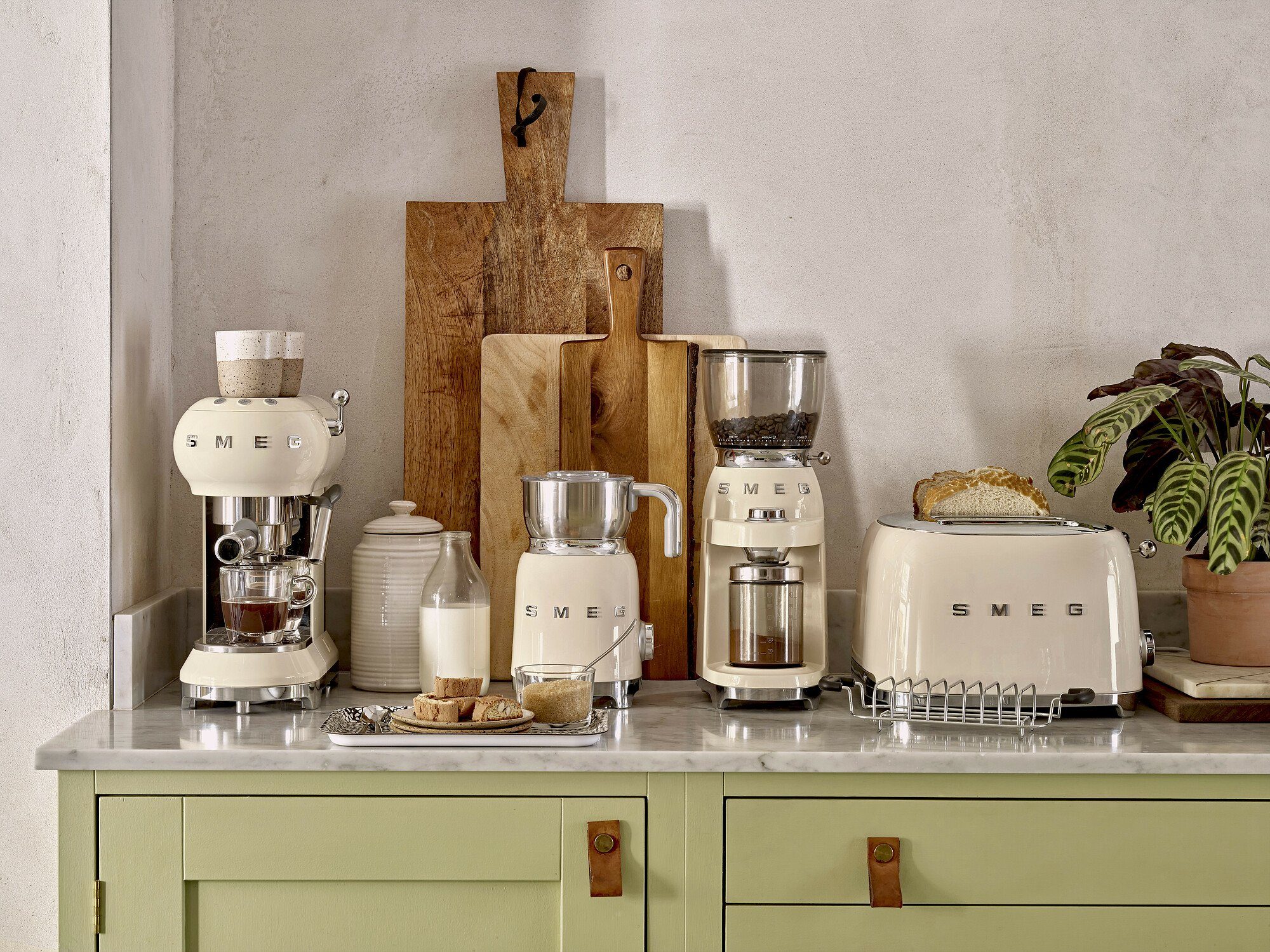 Smeg Kaffeemühle CGF11CREU, Creme