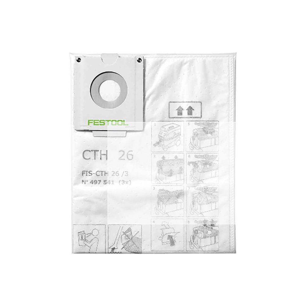 Saco de segurança FESTOOL Classe H para CT 26 – 3 peças 497541