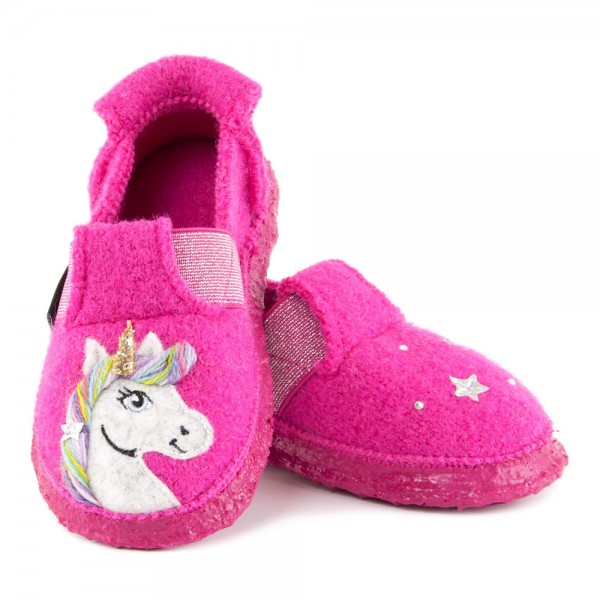 Nanga ~ Schurwoll Hausschuh ~ Unicorn (pink)