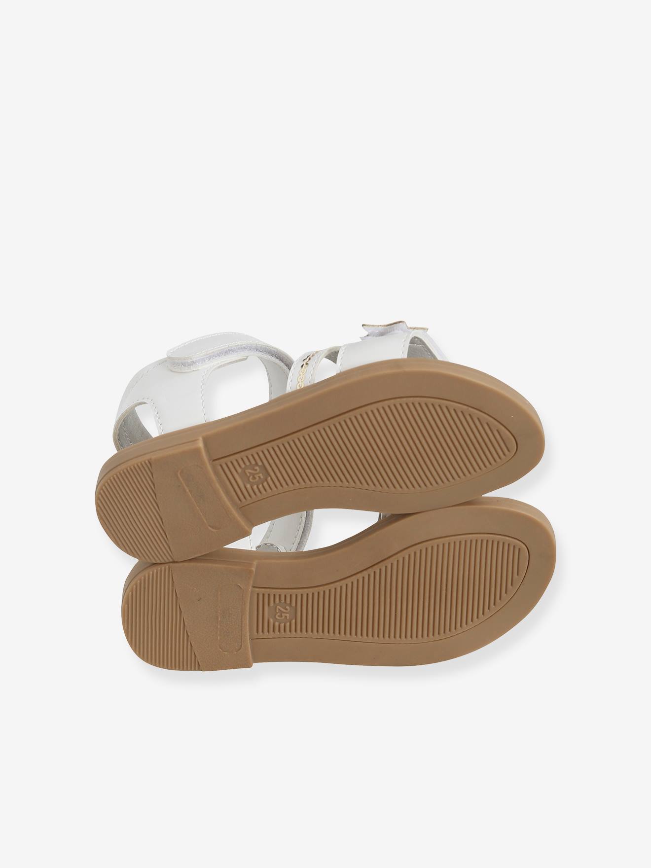 Sandales scratchées fille collection maternelle blanc