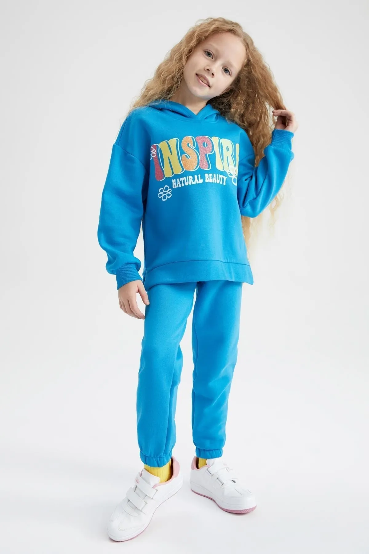 DeFacto  Mädchen Bedrucktes Sweatshirt Jogginghose 2er Set Y9070a622wn