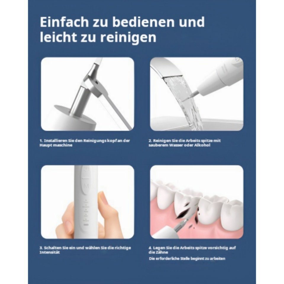 Hikeren Zahnpflege-Set Zahnpflege-Set,Zahnreinigung Set mit 5 Modi,5 Zusätzlichen Aufsätzen