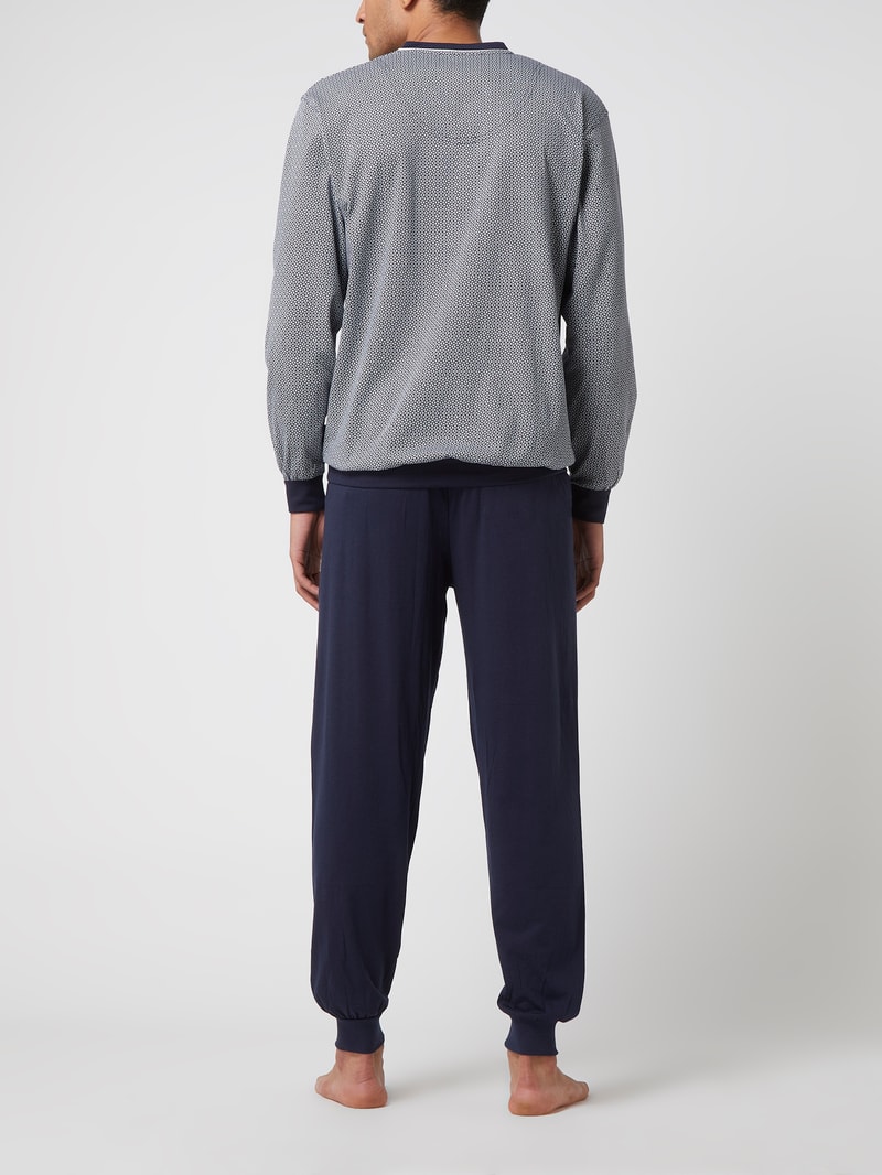 Pyjama aus Baumwolle in blau