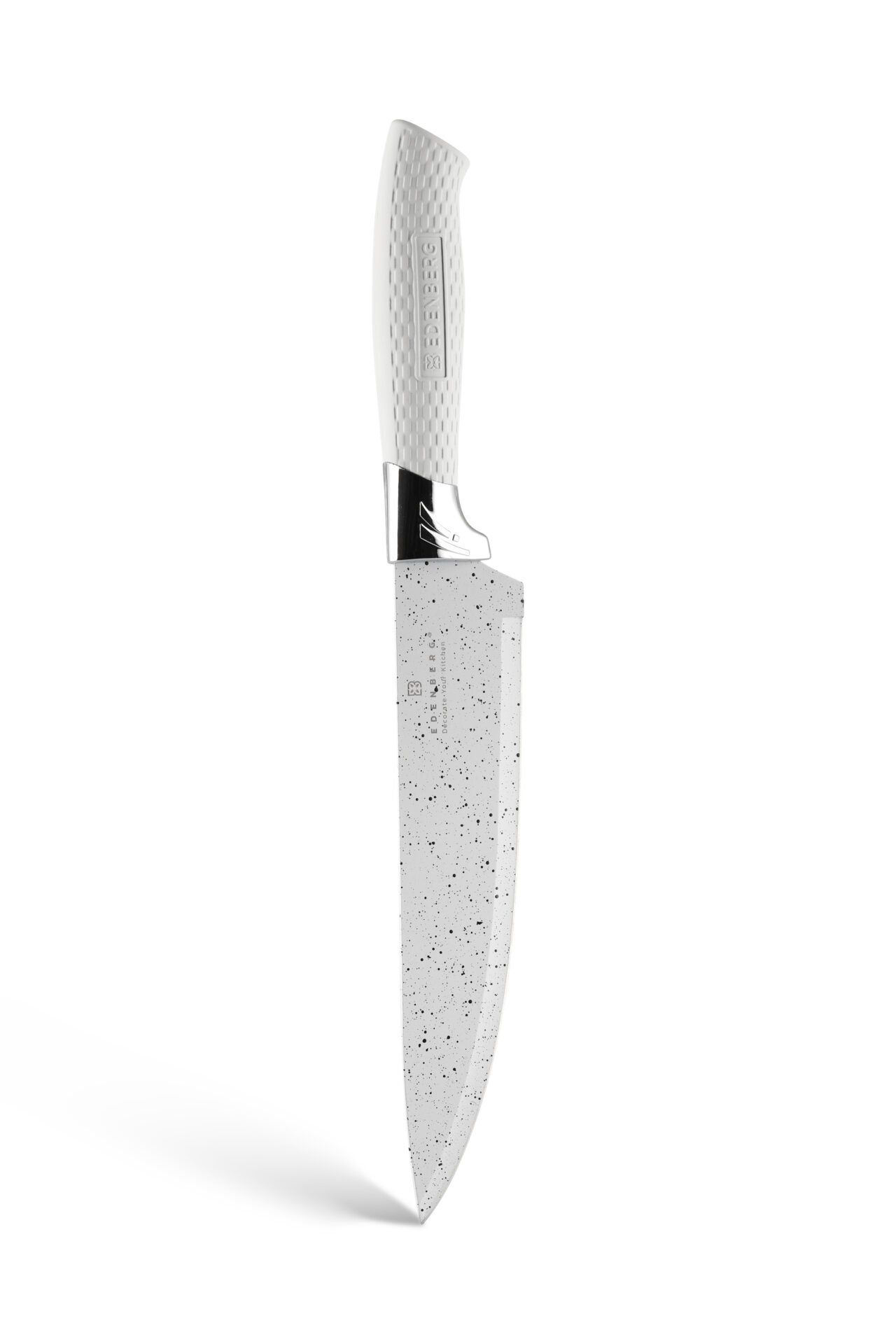 Edenberg Messer-Set Modernes weißes Messerset mit Block, Messerblock (6-tlg., Eine ideale Geschenkidee)