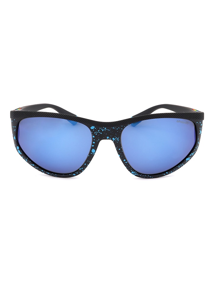 Polaroid Herren-Sonnenbrille in Schwarz/ Blau günstig kaufen 60