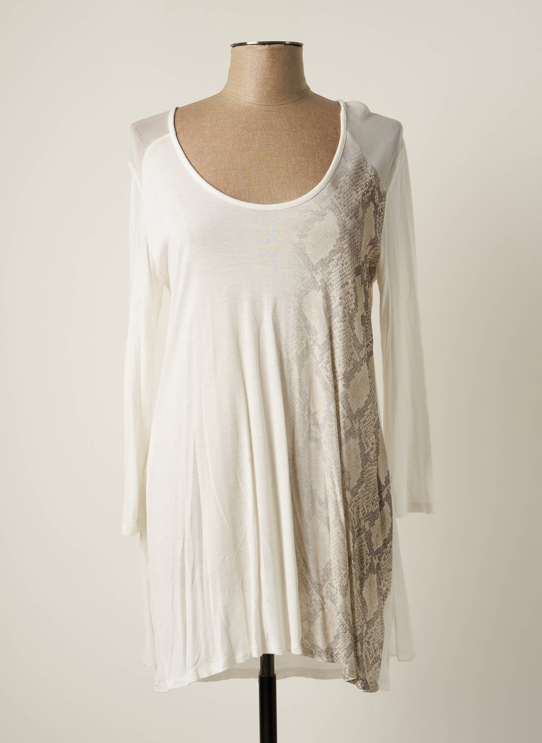 Lauren Vidal Tuniquemanchelongue Femme couleur beige