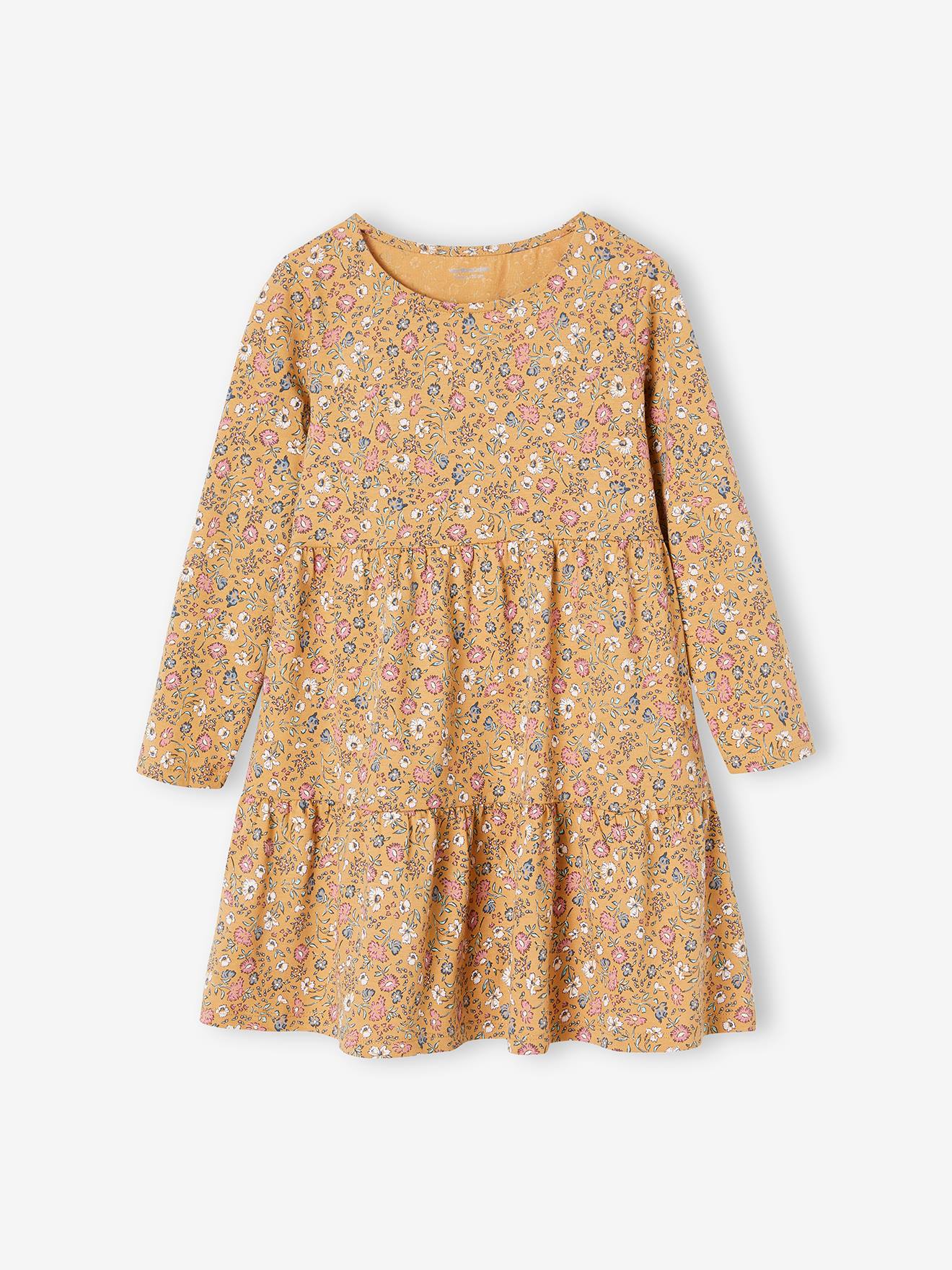 Vertbaudet Mädchen Set: Shirtkleid & Cardigan - pudrig rosa