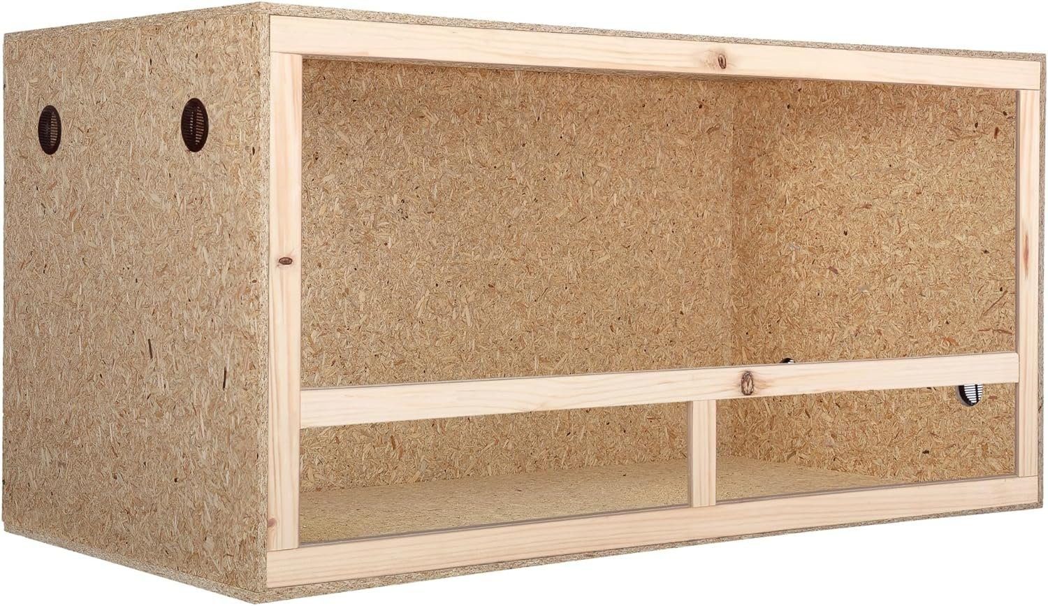 ECOZONE Terrarium ECOZONE Holz Terrarium mit Seitenbelüftung 100 x 60 x 60 cm, Aus OSB Platten