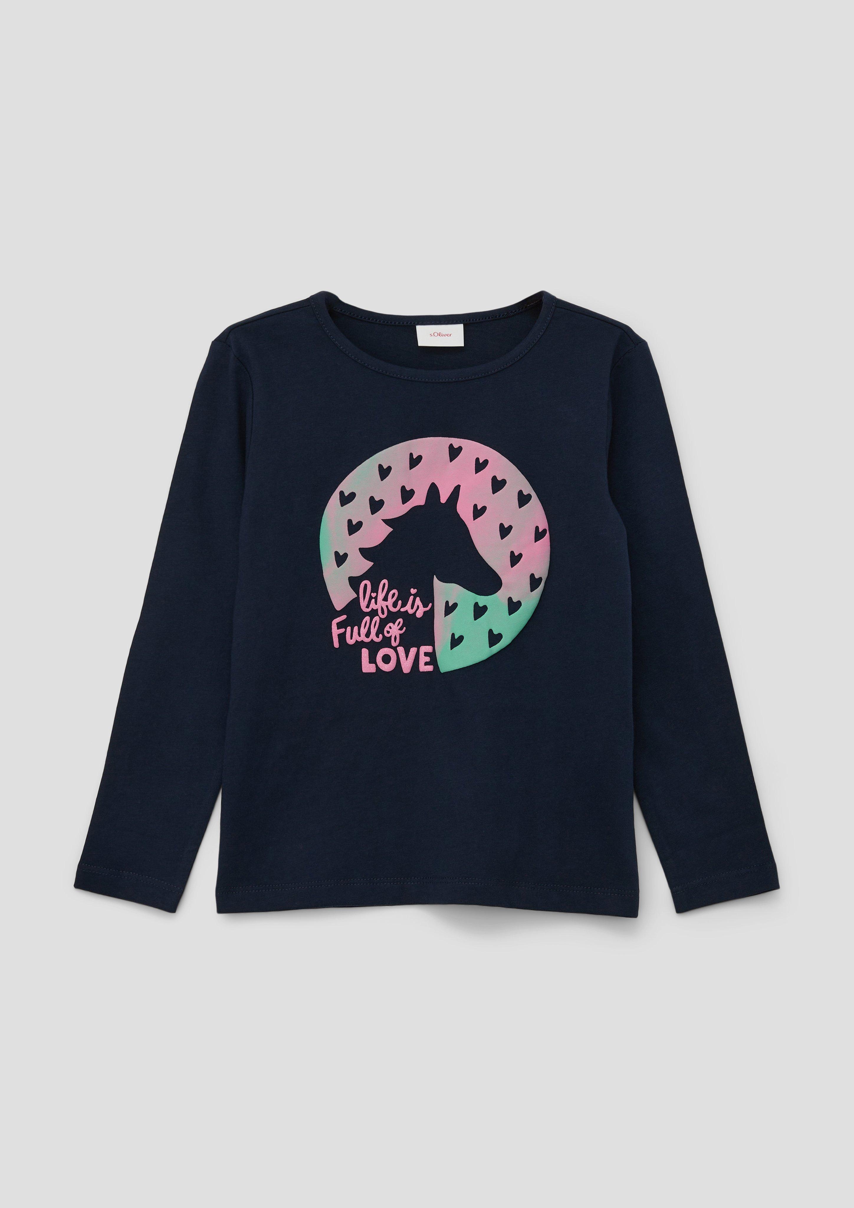 Longsleeve mit glitzerndem Frontprint  2133800-5952