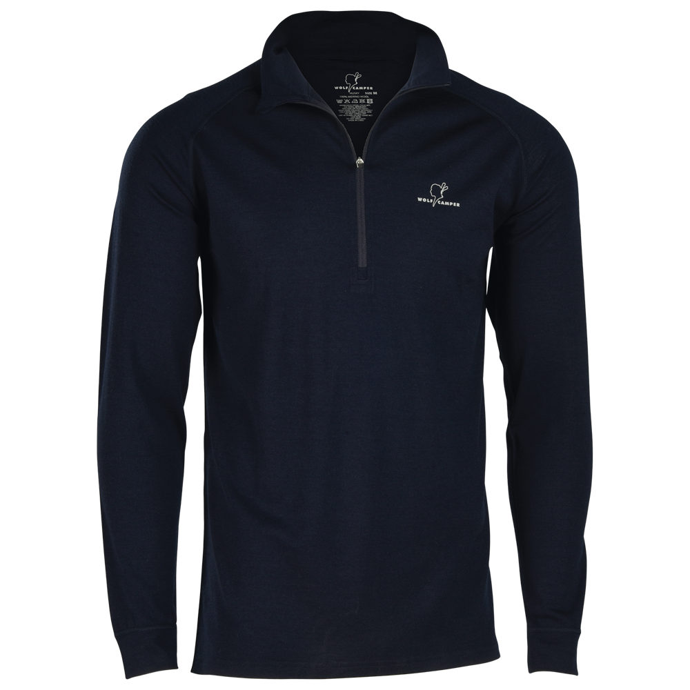 Wolf Camper Husky dunkelblaue Herren Thermo Unterhemd